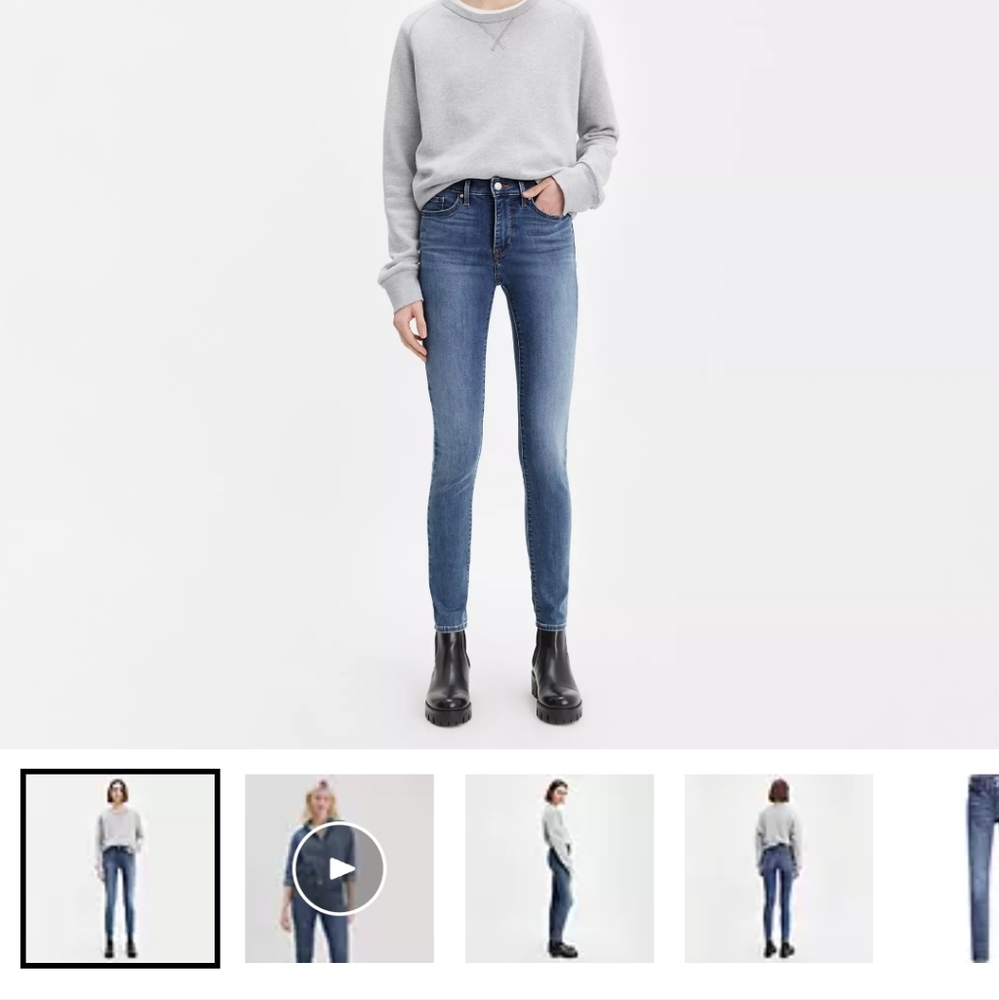 Women's Levi's 311 Shaping Skinny Rough Hem Size 32 - Picture 3 of 11